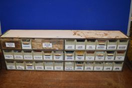 32 Drawer Storage Unit Containing Various Fixings,