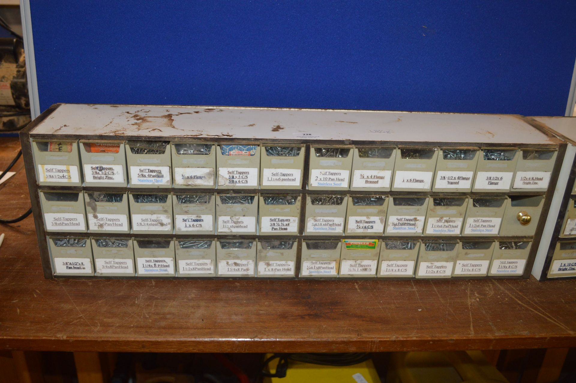 36 Drawer Storage Unit Containing Fixings