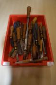 Assortment of Chisels, Knives, etc. (tray not incl