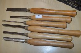 Six Robert Sorby Wood Turning Chisels