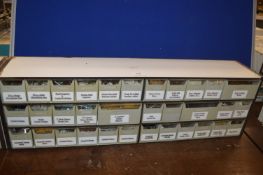 33 Drawer Storage Unit Containing Fixings