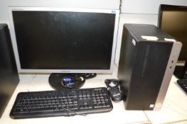 *HP Desktop PC (hard drive removed), Samsung Monitor, Keyboard, and Mouse