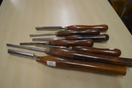 Seven Wood Turning Chisels