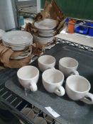 * espresso cups and saucers