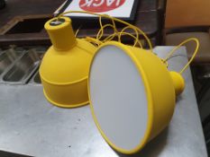 * 2 x yellow silicone light fittings