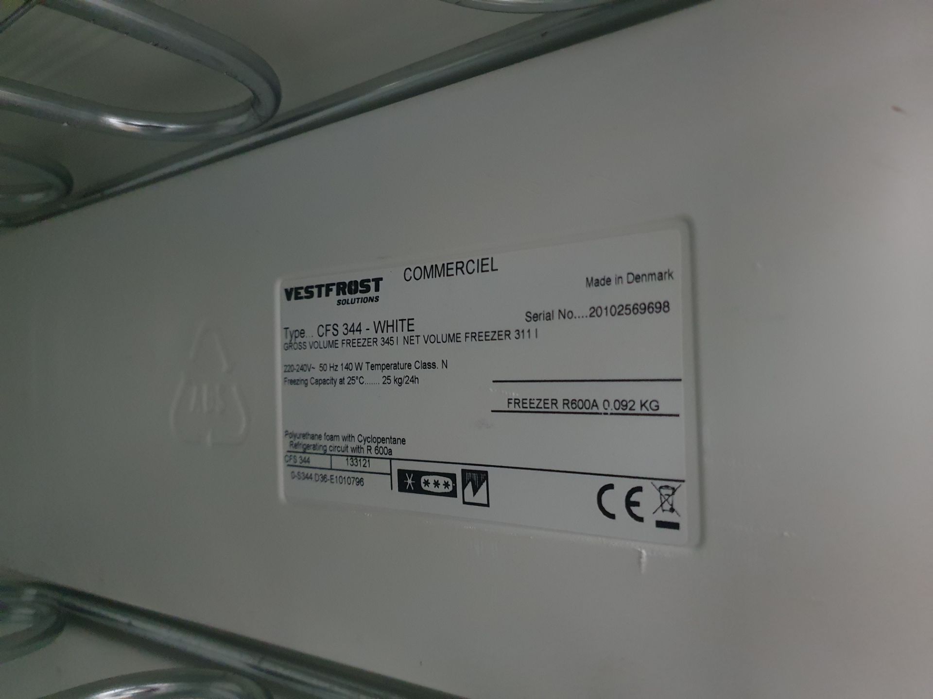 * Vestfrost upright freezer - Image 3 of 3