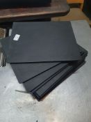 * 10 x plastic slate effect display plates - ideal for cake counter/etc