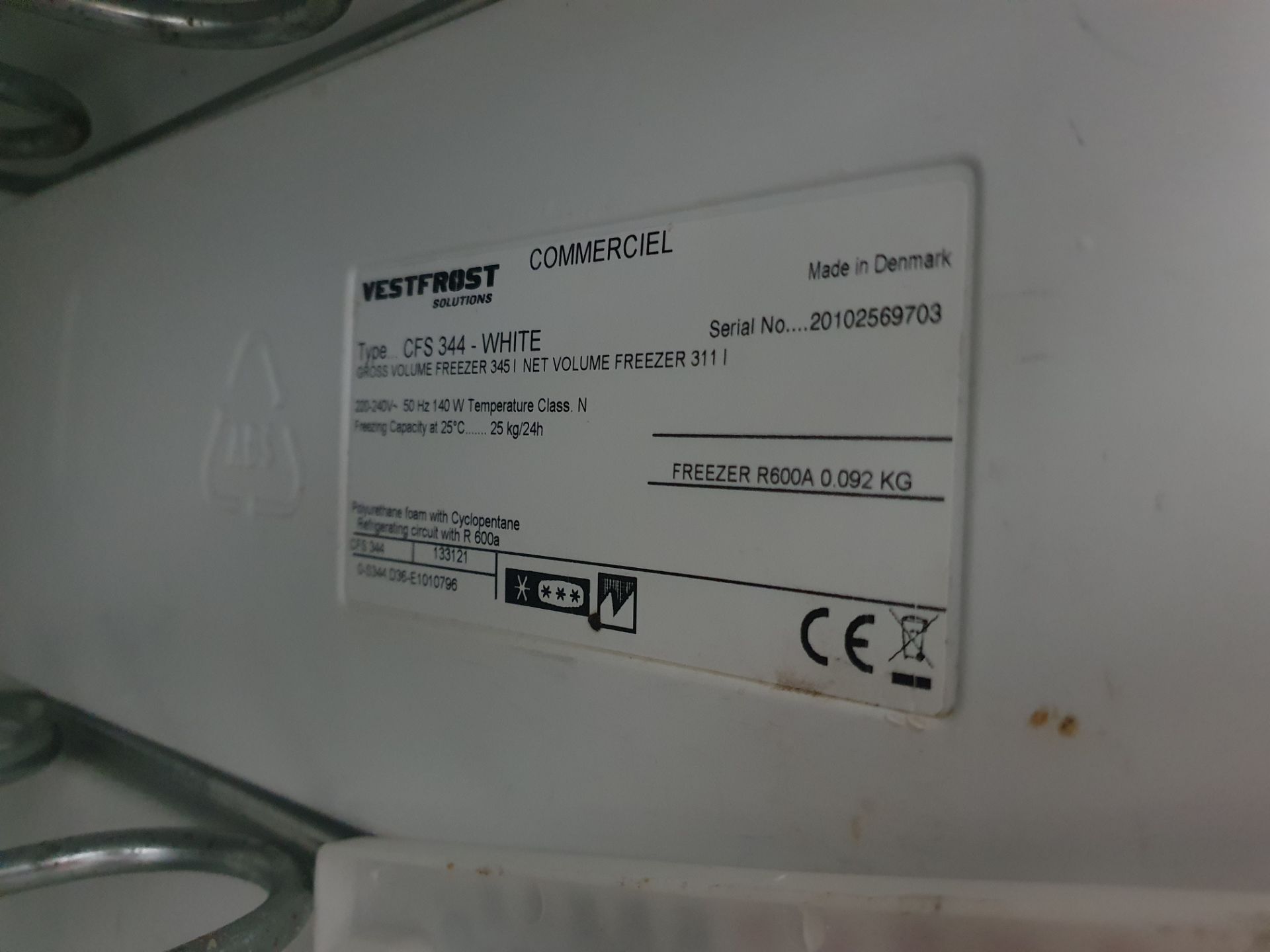 * Vestfrost upright freezer - Image 3 of 3