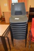 *Ten Stackable Black Plastic School Chairs (Lots 1001 - 1093 are based at Hall Road Academy,