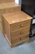 *Three Drawer Bedside Cabinet