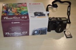 *Canon PowerShot G5 Digital Camera with Box and Canon WL-DC100 Remote