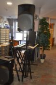 *Pair of Thump TH-15A Active Sound Reinforcement Loudspeaker & One Ibiza Adjustable Stand