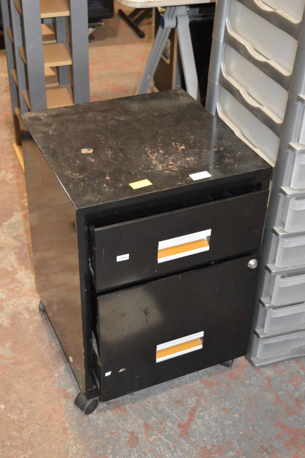 *Small Two Drawer Filing Cabinet on Wheels