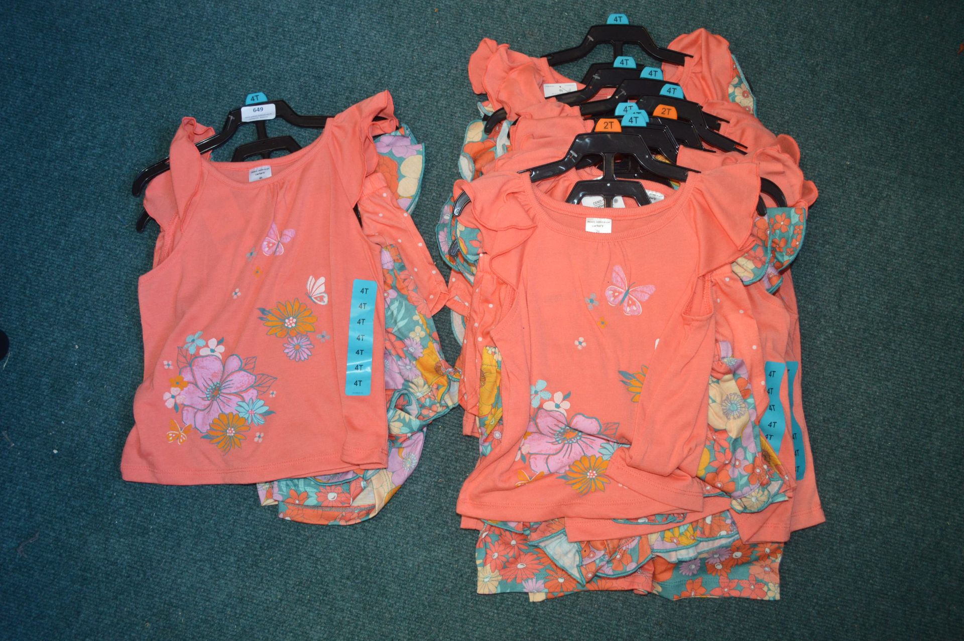 Ten Assorted Girl’s T-Shirts and Short Sets