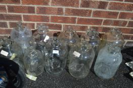 Ten Glass Demijohns