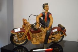 Painted Model Motorbike with Rider