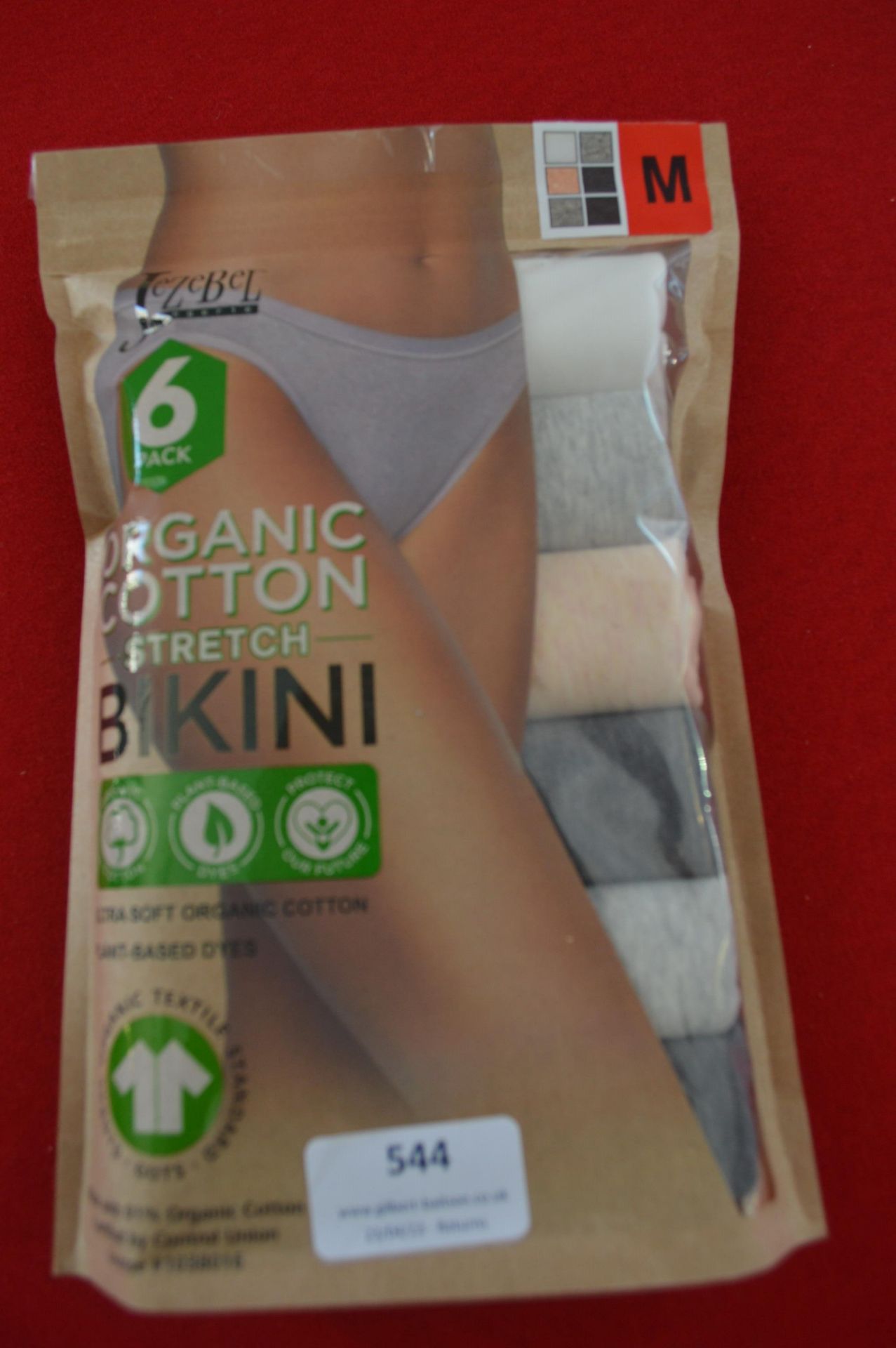 *Jezebel Organic Cotton Bikini Briefs Size: M 6pk