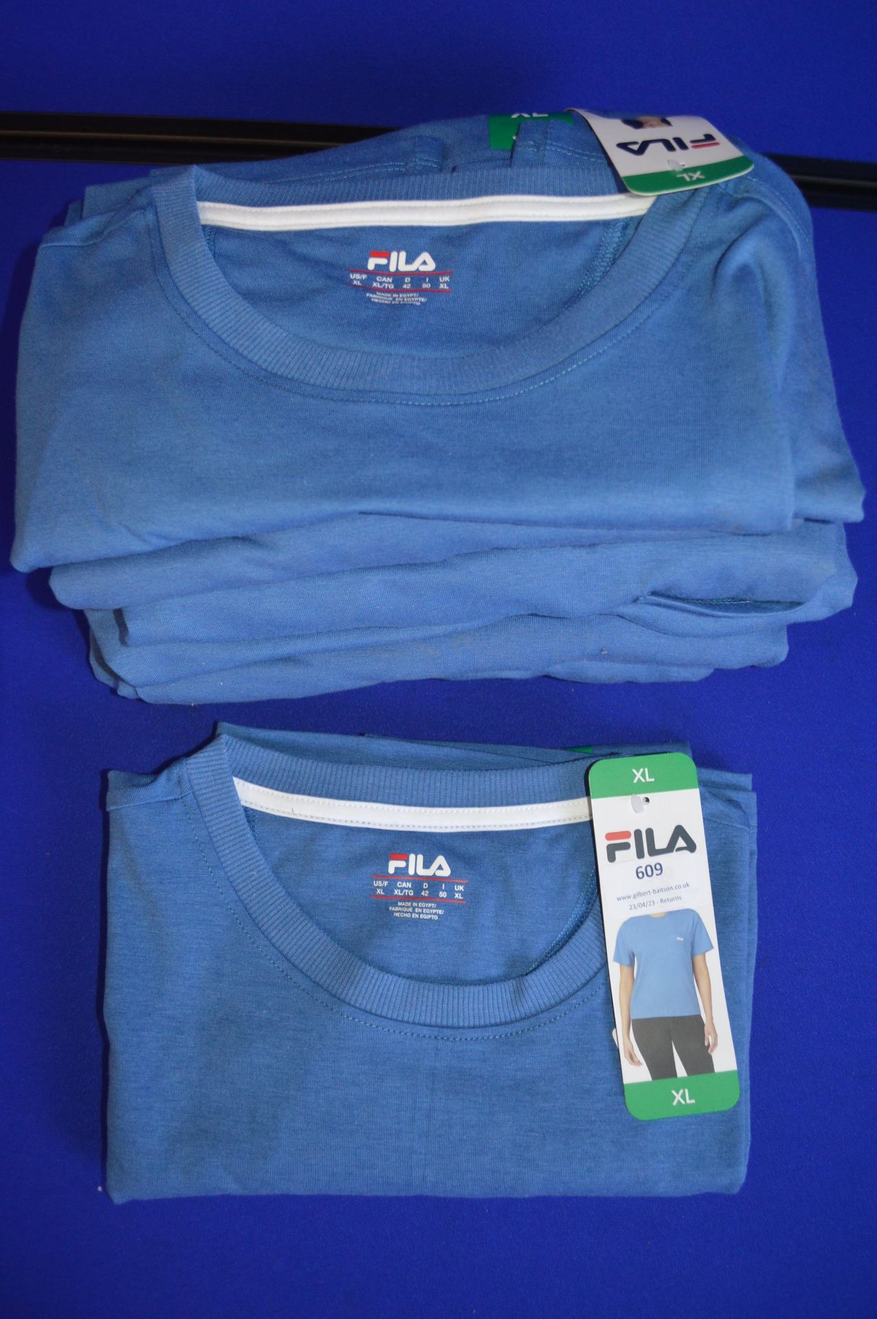 *Eight Fila Women’s Blue T-Shirts Size: L