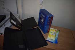*Two Leather Folders, Calculator, and Chambers UK Legal profession Guide 2011