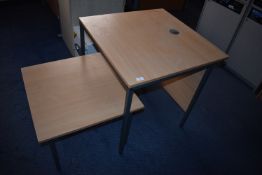 *Two Office Tables 67x65x71cm and 61x61x46cm