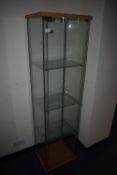 *Glass Display Cabinet with Three Glass Shelves - Approx 1.5m High