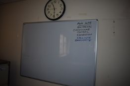 *Whiteboard 120x90cm, and a Wall Clock