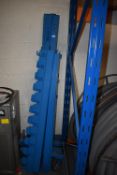 *Set of Blue Mobile Racking Comprising Two Uprights and Two Cross Beams