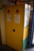 *Yellow Hazardous Substances Locker 46x92cm x 180cm tall (Contents not included)