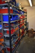 *Three Bays Dexion Style Racking 275x48cm 180cm high (contents not included, collection by