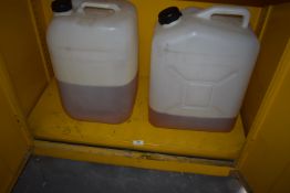 *Two Plastic Containers of Oil/liquid