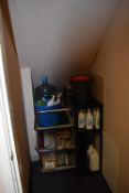 *Contents of Cupboard to Include Trolley, Bulbs, Cleaning Equipment, Hand Sanitiser and Metal Framed