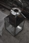 Glass & Stainless Steel Candle Holder