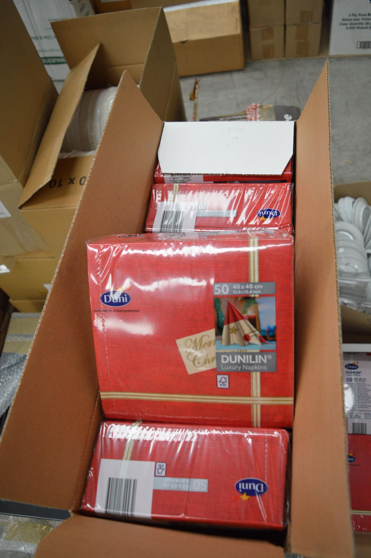 *Box of 5x 50 Christmas Napkins 40cm