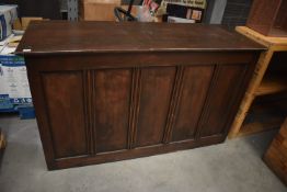 Jacobean Style Oak Panelled Bar with Quilted Protective Cover