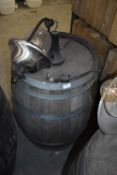 *Oak Barrel with Electric Light Fitting