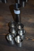 *Six Stainless Steel Spirit Measures and One Wine Measure