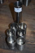 *Six Stainless Steel Spirit Measures and One Wine Measure