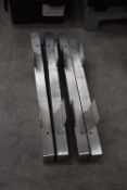 Two Pairs of Stainless Steel Bench Feet