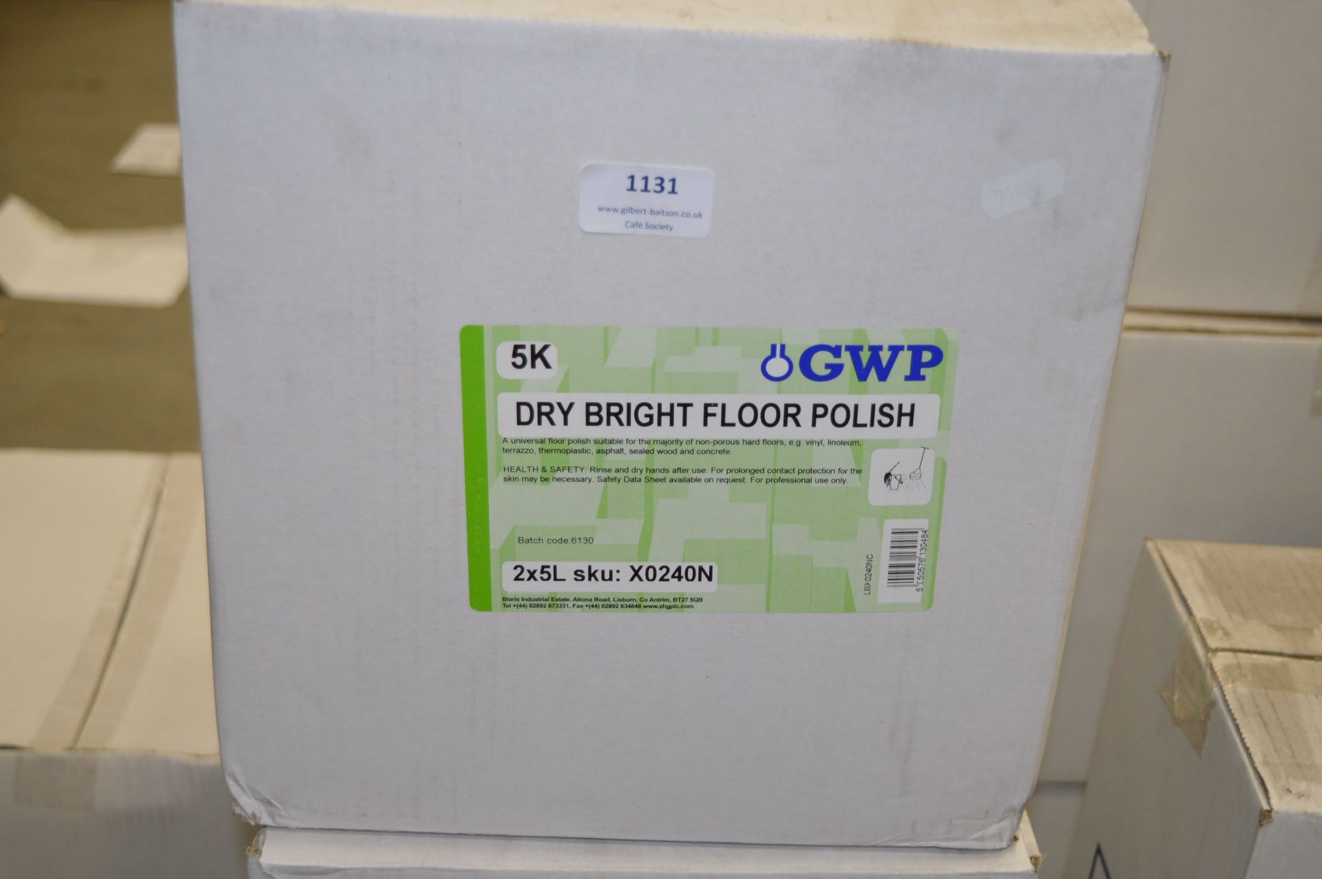 *2x 5L of GWP Dry Bright Floor Polish