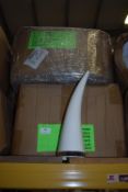 *Two Boxes of 60 White Plastic Drinking Horns