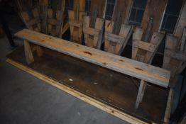 *Pair of Folding Pine Benches (AF)