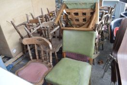 ~25 Wooden Chairs with Seat Pads