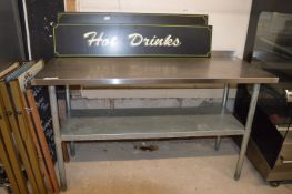 *Stainless Steel Preparation Table with Undershelf