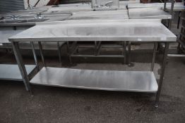 *Stainless Steel Preparation Table with Undershelf