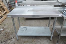 Vogue Stainless Steel Preparation Table with Upsta