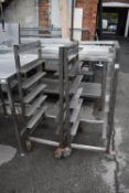 *Two Stainless Steel Tray Trolleys