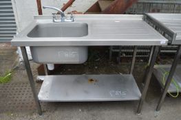 *Stainless Steel Sink Unit with Taps, Righthand Dr