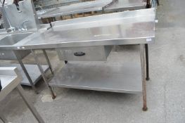 Stainless Steel Preparation Table with Drawer, Ups