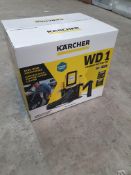 * Karcher WD1 wet & dry vacuum cleaner - compact battery set. RRP £150