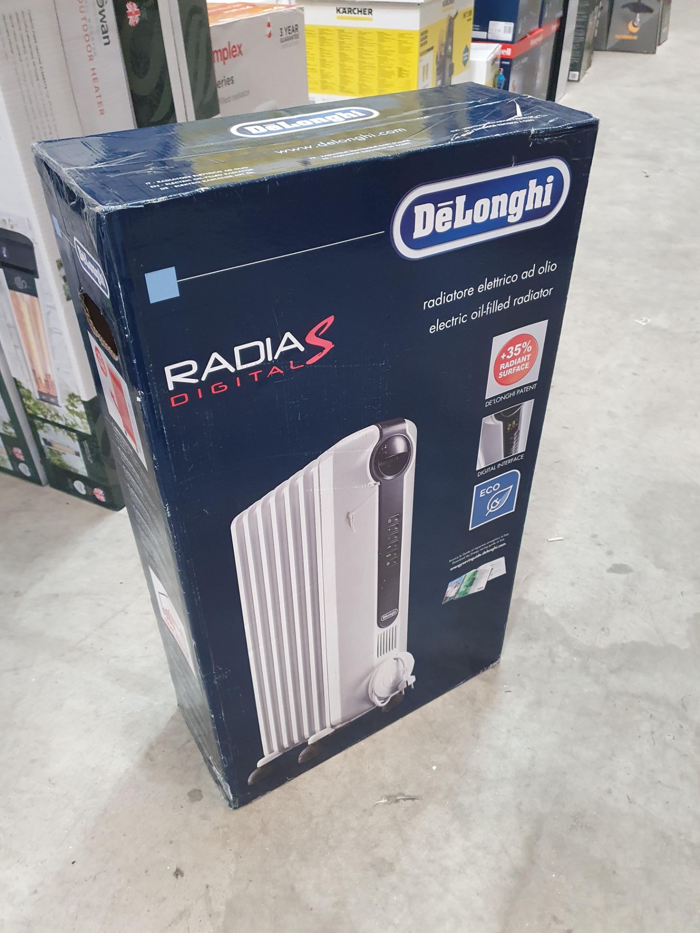 * Delongi Radias Digital electrical oil filled radiator TRR507155 RRP £120 - Image 2 of 3